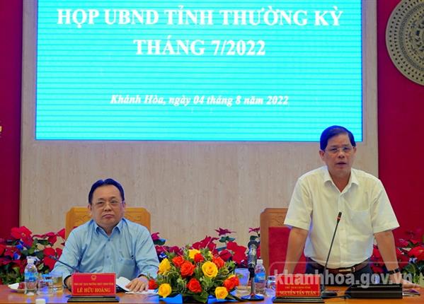 Ông Nguyễn Tấn Tuân - Phó Bí thư Tỉnh ủy, Chủ tịch UBND tỉnh phát biểu chỉ đạo tại cuộc họp.